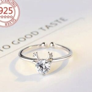 Elegant‎ Silver Antler Ring